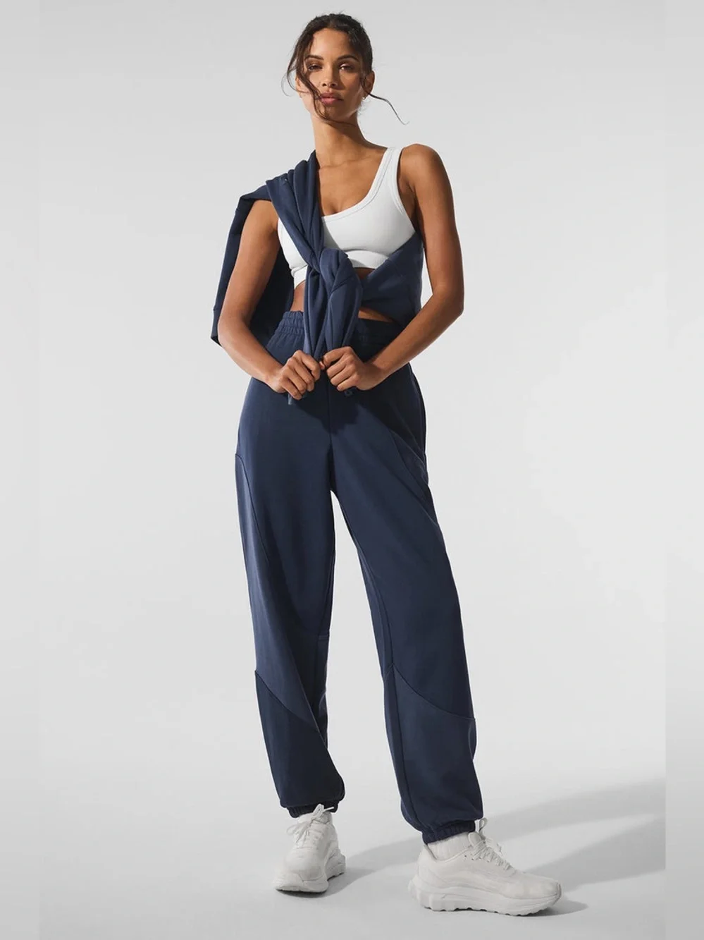 ALO YOGA Make Waves Sweatpants Navy Tonal Size XS